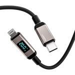 CB-CL14-BK ケーブル Impulse series Digital Display[USB Type-C to Lightning]1m ブラック AUKEY(オーキー)