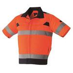 高視認半袖ブルゾン + 空調服(R)スターターキット 蛍光オレンジ 9207+SKSP02Gシリーズ 空調服