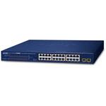PoEスイッチングハブ ギガビット 24ポート SFP2ポート 電源内蔵 専用ACコード付 PLANET Technology