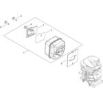 【部品】 マフラ エンジンチェンソーCSA341 共立
