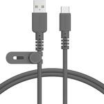 MOT-NLAC100-BK 編み込みケーブル 急速充電 データ転送対応 USB-A to USB-C 1m スモーキーブラック 2年保証(MOT-NLAC) MOTTERU