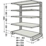 日本ファイリング キャンチラック単式増結1連W1304D720H2100F4 CR74L-S4B-