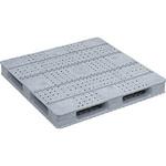 プラスチックパレット D4ー1111Fー4 ライトグレー 三甲(サンコー)