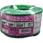 PE6203 PEカラーロープ万能パック 6mm×20m グリーン ユタカメイク