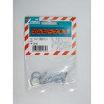 GA-04 丸ゴムロープ金具 ミニフック2個 止金具2個 (4.2mm～6mm用) ユタカメイク