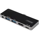 USB Type-Cマルチ変換アダプター/直挿しタイプ/USB-Cマルチハブ/4K 60Hz HDMI 2.0/100W USB PD/USB 3.0ハブ(2x USB-A)/3.5mmステレオミニ/タイプCトラベルドック StarTech.com