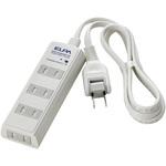 コード付タップ 延長コード 電源タップ 4個口  トラッキング 火災予防 回転式コンセント ELPA