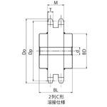 NK100-2C60 スプロケット NK100-2C 片山チエン(KANA) 溶接仕様 下穴