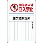 酸欠関係標識(鉄板) ユニット