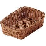 角型、籠 西田金属製作所 スクーター用籐風フロントバスケット ブラック