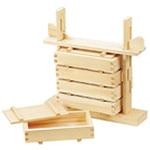 木製 押し寿司 5段セット(桧材) 用美(ヤマコー)