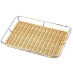 PF68S 籐製メタリック ワクつきすのこ浅型 クロームメッキ よし与工房