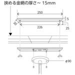 MF28TL 丸ミラー(目の粗い金網用金具付) コミー