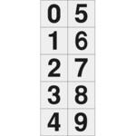 数字ステッカー 透明 TRUSCO