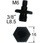カメラ用ツバ付インチネジアタッチメントM6X3/8W(L8.5)