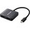 USB Type-C - HDMI 変換 ( USB-C プラグ to HDMIポート×2 ) 12cm 4K 60Hz 3画面表示