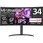 34インチ 曲面型ウルトラワイド液晶ディスプレイ(3440x1440/IPS/ノングレア/HDMIx2/DP/TypeC(PD90W)/LAN(RJ45)/スピーカー/チルト/高さ調整)