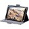 タブレットケース カバー 汎用 8.5～11.5インチ ソフトレザー 手帳型 マグネット フリーアングル ブラック