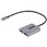 USB-C - 2x HDMI 変換アダプター/4K60Hz/デュアルモニター/HDR/USB4/TB4/TB3 対応/30cm一体型ケーブル/Windowsのみ/MSTハブ/Type-C ディスプレイアダプター/マルチモニター 分配器