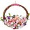 季節装飾(春の花)ナチュラルフラワーリース(造花)幅34cm