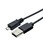 シェア機能付きmicroUSBケーブル 黒 1m