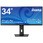 液晶ディスプレイ 34型/3440×1440/HDMI、DisplayPort/ブラック/スピーカー：あり/IPS方式/昇降