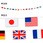 ミニ万国旗15カ国15旗(ポンジタイプ)