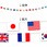 ミニ万国旗15カ国15旗(ペーパータイプ)