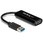 USB 3.0 - VGA変換アダプター/1920x1200(1080p)/マルチモニター対応/USB Type-A接続/Windowsのみ/ブラック/USB - VGA モニター 変換コネクター/ディスプレイ コンバーター