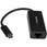 USB有線LANアダプター/USB-C接続/USB 3.2 Gen1/各種OS/ブラック/ギガビットイーサネット/Type-C ネットワーク変換 コンバーター