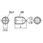 十字穴付き止めねじ 剣先(鉄/ユニクロ)(パック品)