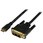 Mini HDMI - DVI-D変換ケーブル 2m オス/オス