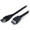 2m USB 3.0 延長ケーブル タイプA(オス) - タイプA(メス) ブラック