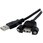 91cm USB2.0パネルマウント型ケーブル パネルマウント用USB Aポート(メス) - USB Aポート(オス)