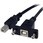 30cm USB2.0 パネルマウント型ケーブル パネルマウント用USB Bポート(メス) - USB Bポート(オス)