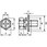 (+)六角アプセットP=3 全ねじ(SW+JIS W組込)(鉄/3価ブラック)(小箱)