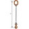 JIS ロック止ワイヤ 12mm 楕円リング 環付きフック 1．0t 塗装