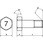7マーク小形六角ボルト 半ねじ 細目(鉄/クローム)