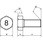 8マーク六角ボルト 全ねじ(鉄/クローム)