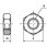 六角ナット(3種)(その他細目)(鉄/3価ホワイト)(小箱)
