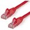 カテゴリ6 LANケーブル(Cat6) RJ45モールドコネクタ(ツメ折れ防止カバー付き) 0.5m レッド