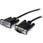 RS-232C ストレートケーブル 0.5m ブラック D-Sub 9ピン(オス) - D-Sub 9ピン(メス)