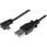 スマホ充電Micro-USBケーブル 0.5m L型右向きマイクロUSB (オス) - USB (オス) 24AWG