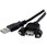 30cm USB2.0 パネルマウント型ケーブル パネルマウント用USB Aポート(メス) - USB Aポート(オス)