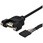 91cm USB2.0パネルマウント型USBヘッダピン変換ケーブル USBマザーボードヘッダー(5ピンメス)-パネルマウント用USB Aポート(メス)