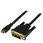 ミニHDMI - DVI 変換ケーブル/DVI-D - Mini HDMI アダプタ/1920x1200/ミニHDMI タイプCオス - DVI-D オス