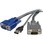 1.8m パソコン自動切替器専用極細KVMケーブル 2 in 1 USB/VGA KVMケーブル