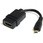 マイクロHDMI - HDMI 1.4 変換ケーブル/12.7cm/4K30Hz/Micro HDMI タイプD(オス) - HDMI(メス)/ブラック/モニター アダプター コード/ディスプレイ コンバーター
