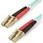 光ファイバーケーブル/LCLC/OM4 マルチモード/50/125/100G/UPCコネクタ/LSZH/アクア/ネットワーク オプティカル パッチコード