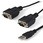 USB - RS232C シリアル変換ケーブル/1.8m/ストレート/2x D-Sub 9 ピン/オス-オス/COM番号保持機能/DB9 シリアルコンバーター アダプター